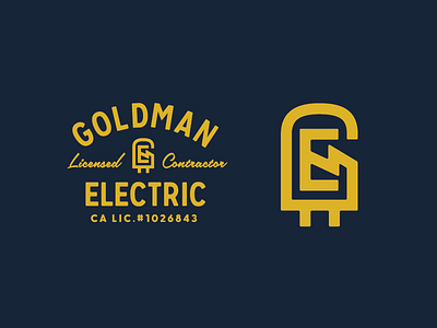 Goldman Electric electric logo typography vector vintage