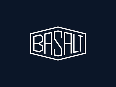Basalt Spirits Brand ID branding hexagon illustration spirits stone typography vector