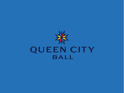 Queen City Ball branding design logo typography vector