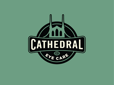 Cathedral Eye Care badge branding design icon logo vector