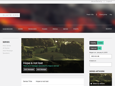 Clean Slate : Church CMS clean cms minimal ruby on rails web design