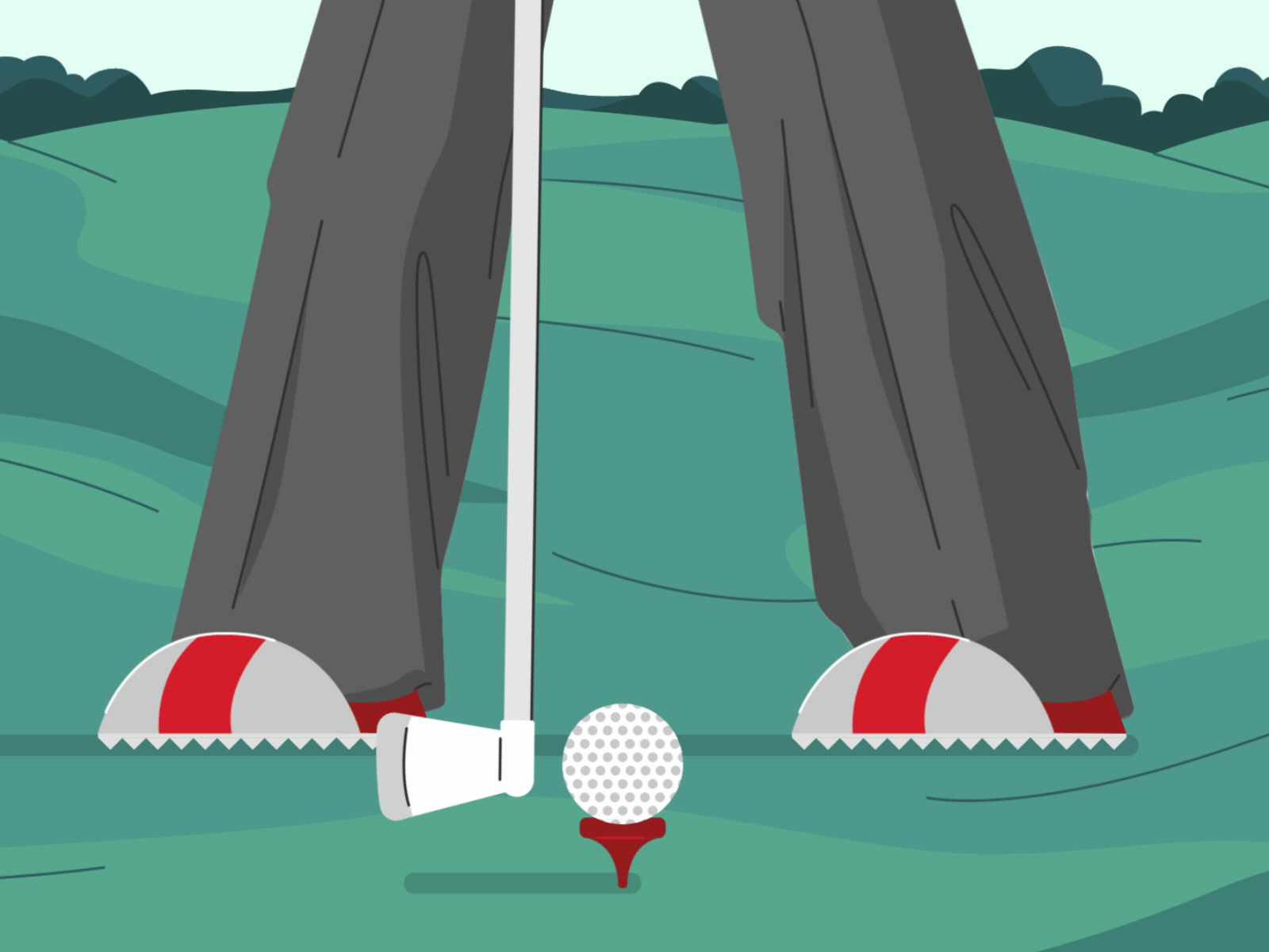 Golf 2d animation animation character classic animation design gif golf golf ball illustration lemon motion