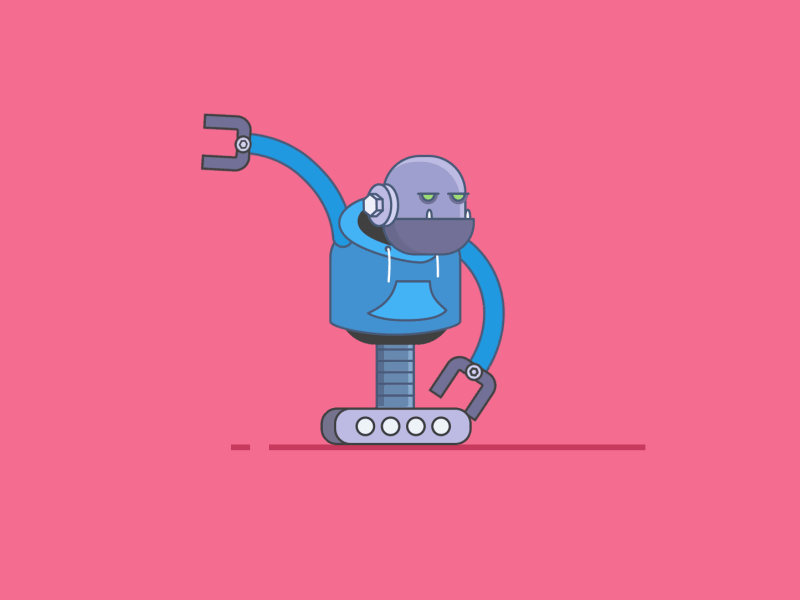 Robot #1 animation device gif lemon motion phone pink robot