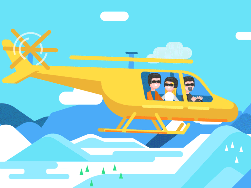 Alaska alaska animation excursion gif helicopter hike lemon mountains train