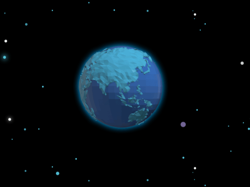 Space 3d animation digital earth effects gif globe lemon rotation space spinning stars