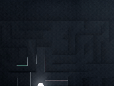 Maze. Go beyond after effects animation labyrinth light minimalistic shine