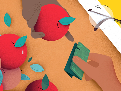 Apple vs. Cash apple cash circum blockchain green cash red apple sun glasses