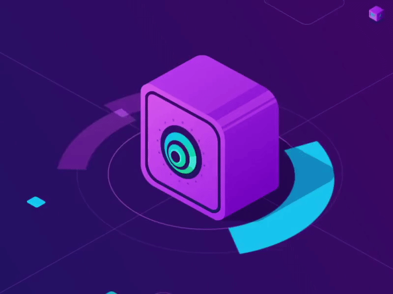 A box for your personal data 2d animation animation block chain data design gif ico lemon motion safe