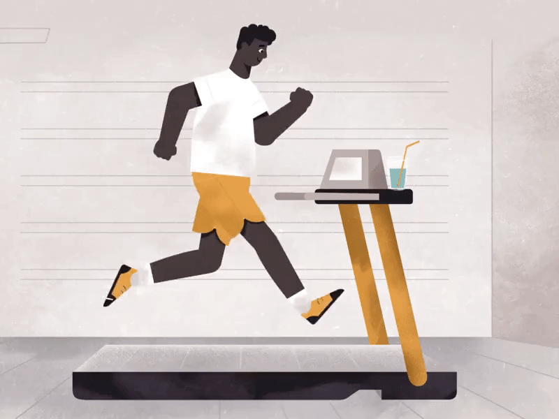 Running man 2d animation animation design man motion run running man treadmill