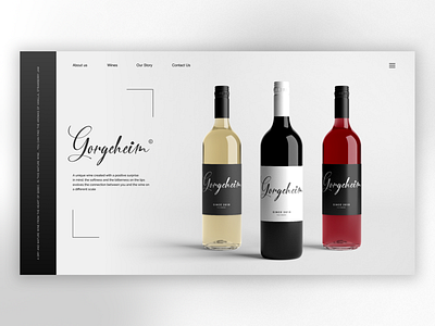 Gorgeheim Wines Landing Page branding design graphic design ui ui ux wine website wines