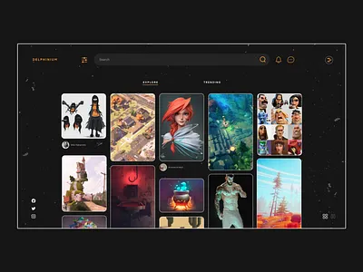 Delphinum Explore Page UI branding delphinium design desktop ui graphic design ui ui ux