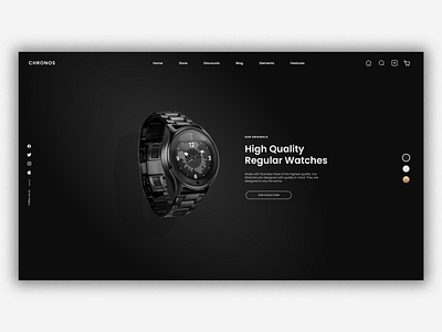 CHRONOS Watch Website Design branding design desktop ui ecommerce graphic design ui ui ux watch watches