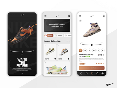 Nike Mobile App Shopify Store branding design desktop ui ecommerce graphic design nike shopify ui ui ux website ui
