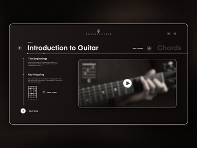 Steinway & Sons Learning Page Concept design desktop ui graphic design guitar music music learning steinway sons ui ui ux uiux website ui