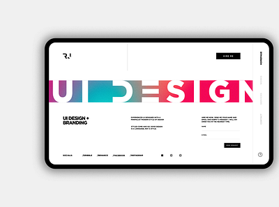 UI DESIGN Portfolio landing page abstract design desktop ui graphic design minimalistic portfolio ui ui ux