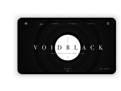 VOID BLACK Fragrance brand Landing Page