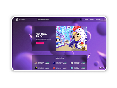 PELAGON NFT WEBSITE Landing Page UI