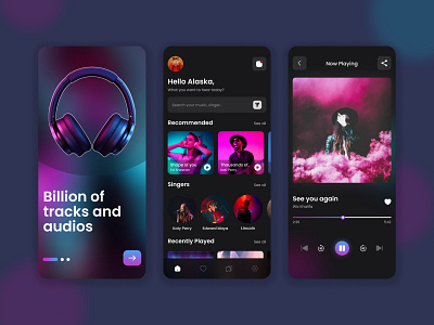 Podcast Mobile App Concept application audio concept elites episode figma interface learning listen mobile mobile app mood platform playlist product design record ui ux