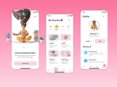 Education App app design ui ux