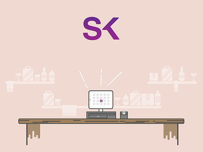 Intro screen SK app application ipad machine money pos