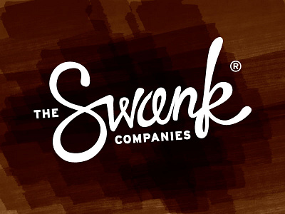 Swank.Dribs custom illustration script typography
