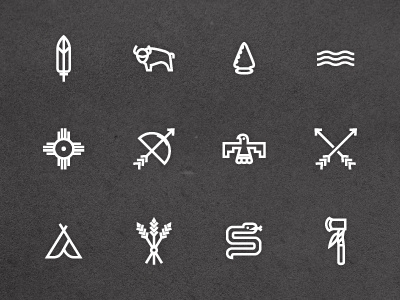 Native American Icon System icons vector