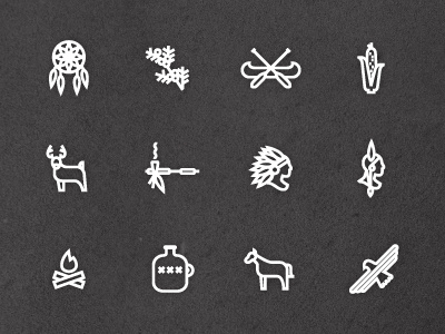 Native American Icon System V2 icons vector