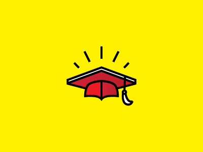 Grad graduate hat icon school