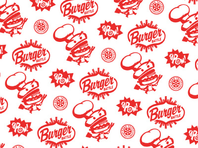 Burger Battle Wrap burger pattern repeat