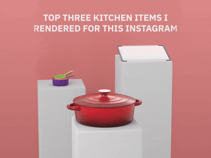 Kitchen Items 3d after arnold renderer arnoldrender branding cinema cinema 4d cinema4d design effects flat studio