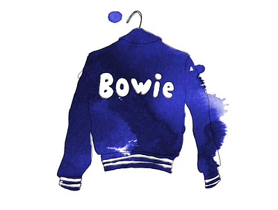Bowie branding color design drawing fashion illustration logo socialmedia watercolor