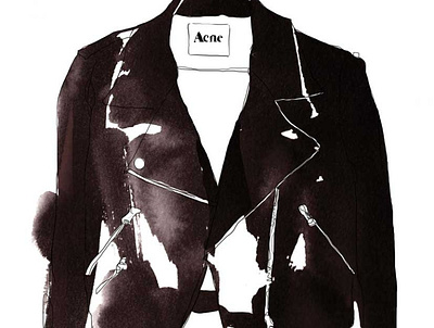 Acne jacket branding collage color design drawing fashion illustration logo ui vector
