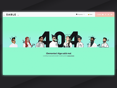 404 Error Page - . Sable . Studio