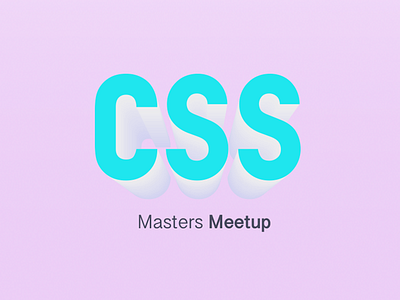 Css Masters Meetup 🇲🇽 logo meetup pink shadow typo