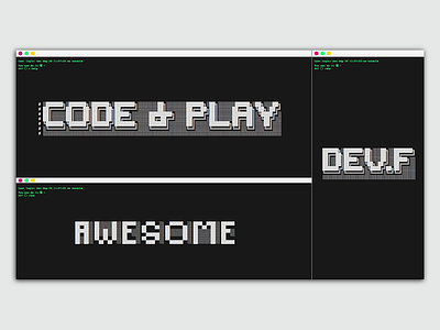 Code window art👾 ascii ascii art awesome code and play code art dev dev.f hacker iterm terminal word ascii