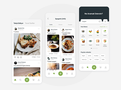 Recipe - Social App Concept app application category concept delivery food post profile recipe search social social media ui ux