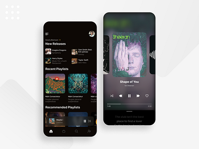 Music App app app design application category concept design illustration interface music player playlist post redesign spotify ui ux