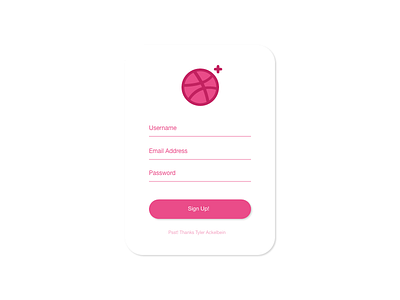 Sign Up adobe illustrator adobe xd daily ui 001 first dribble shot sign up thanks tyler ackelbein tyler mathew suggs ui