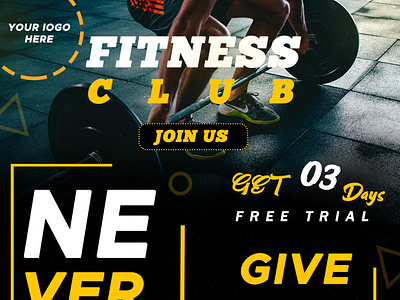 Social Media Post Designer For Fitness Club branding design graphic design logo soc