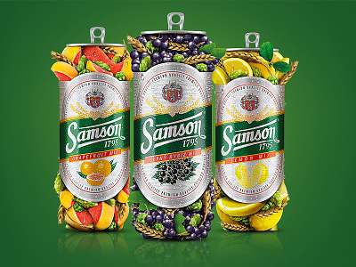 Samson Fruit Beer - key visuals brewery fruit beer photo montage radler retouching