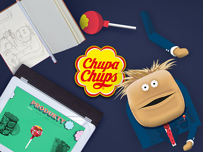 Chupa Chups www (CZ/SK) concept chupa chuck chupa chups drawing illustration skatch vector web design www