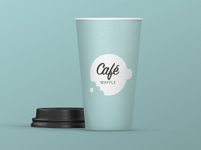 Café Waffle cafe logo coffee cup logo waffle waffles