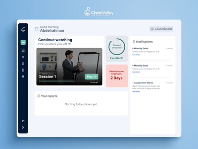 ChemValley - Educational platform homepage