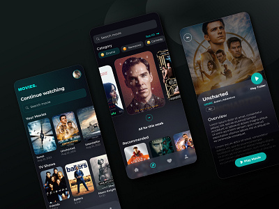 Movie App app graphic design illustration movieapp ui ux web design