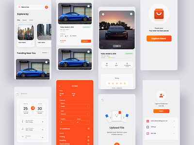 Car Rental App app design ui ux web design