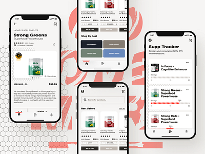 Health Supplements Shopify E-commerce App 3d ecommerce app ui uiux