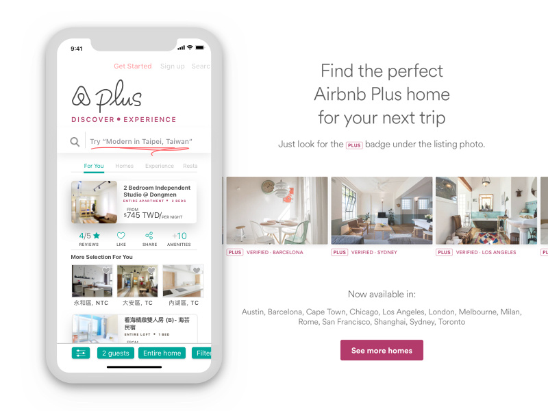Airbnb *Plus* Rendition Airbnb by Jason Ping Twu on Dribbble