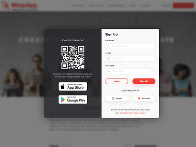 Mele Web App sketch ui ux design