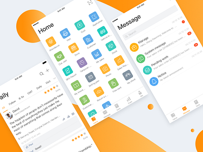 Management app design ui ux