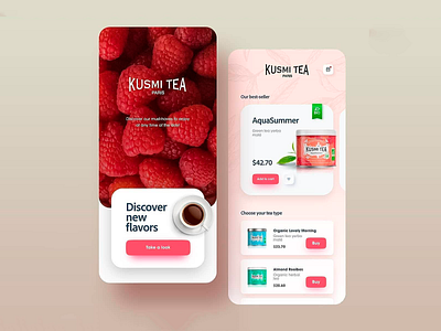 Tea app app mobile tea ui ux